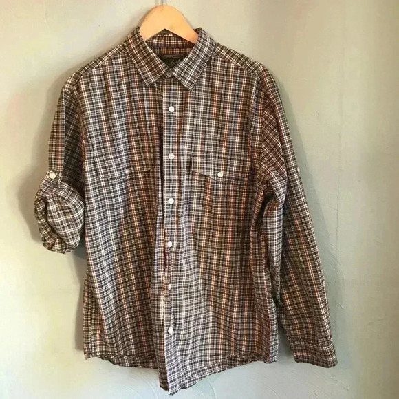 Woolrich roll-sleeve plaid button down - Picture 6 of 8